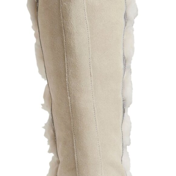 NIB Free People Wilder Boots Suede Shearling Arctic Fox Silver Size 6 $248 - Picture 9 of 10